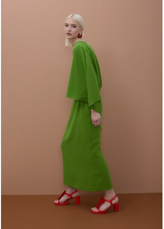 Lola Casademunt Kleid mit asymmetrischem Ärmel - Grün
