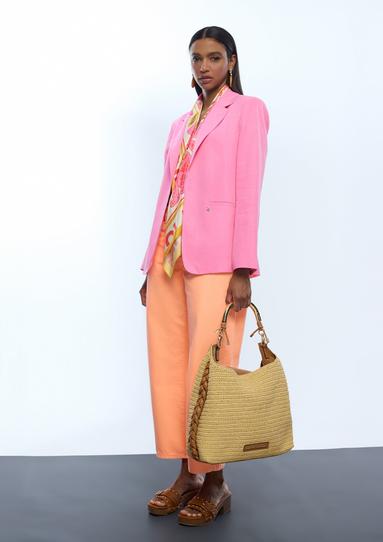 Lola Casademunt Shopper Bag Combined Rattan Effect