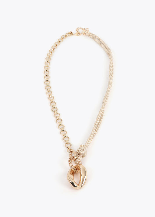 Lola Casademunt Long Necklace with Metallic Links