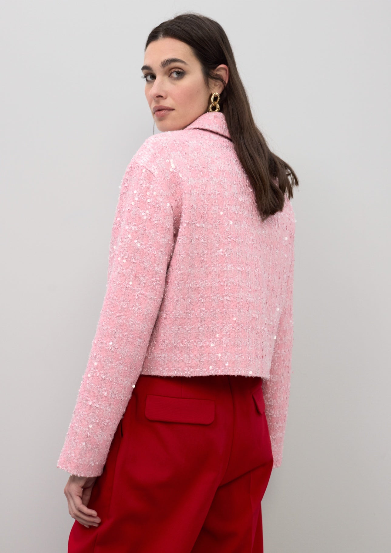 Lola Casademunt Tweed Jacket with Sequins