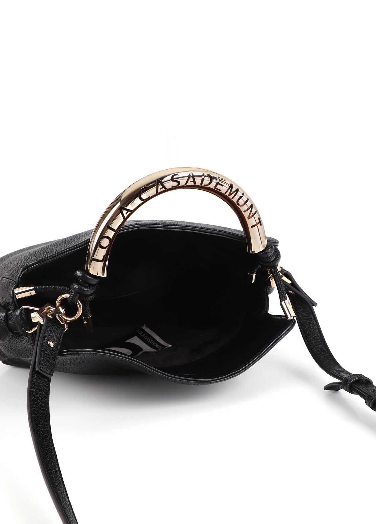 Lola Casademunt Crossbody Bag with Perforated Metal Handle