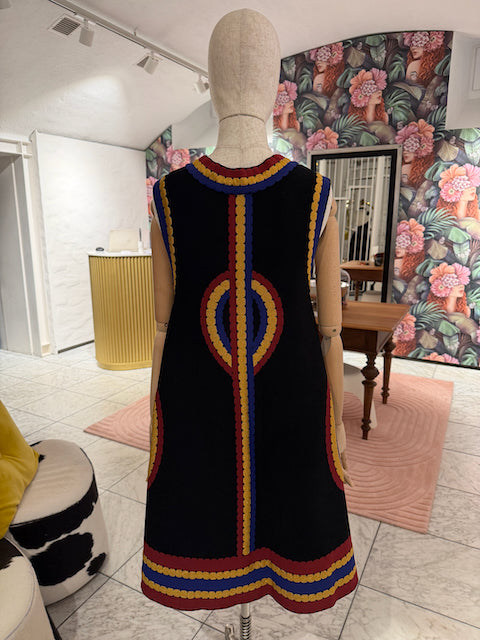 Pre-Loved Alaia Kleid mit grafischem Crochet-Muster