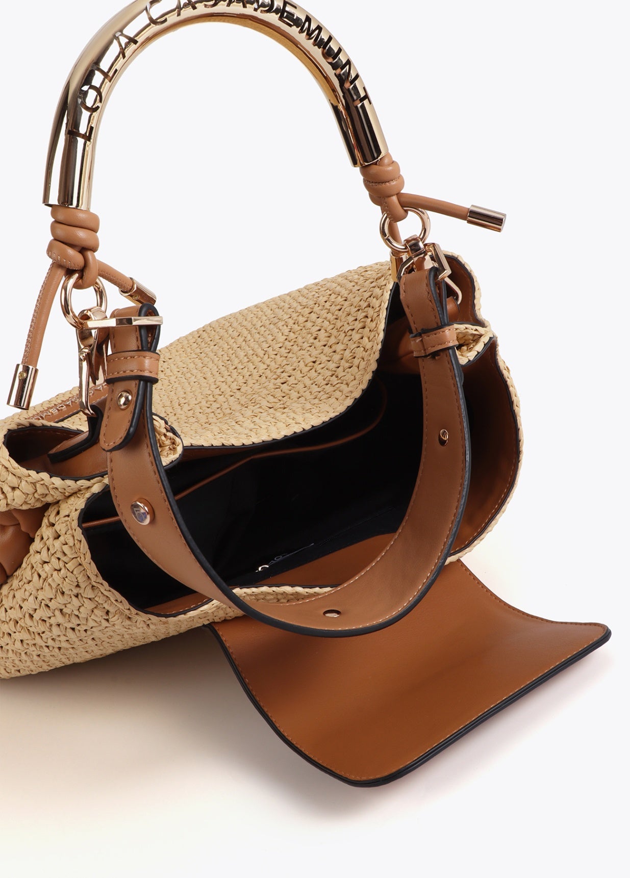 Lola Casademunt Shopper Bag Combined Rattan Effect