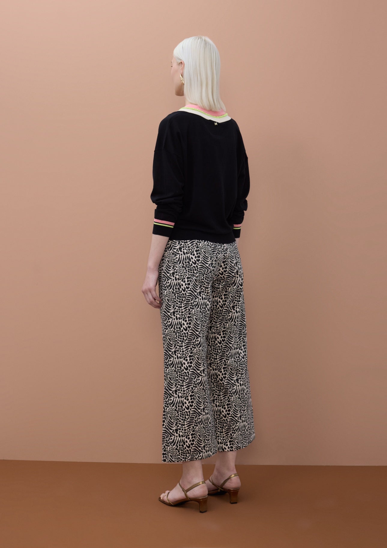 Lola Casademunt Contrast V-Neck Sweater