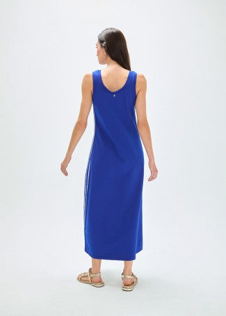 Lola Casademunt Kleid mit Applikationen und Seitenbändern - Elektrischblau