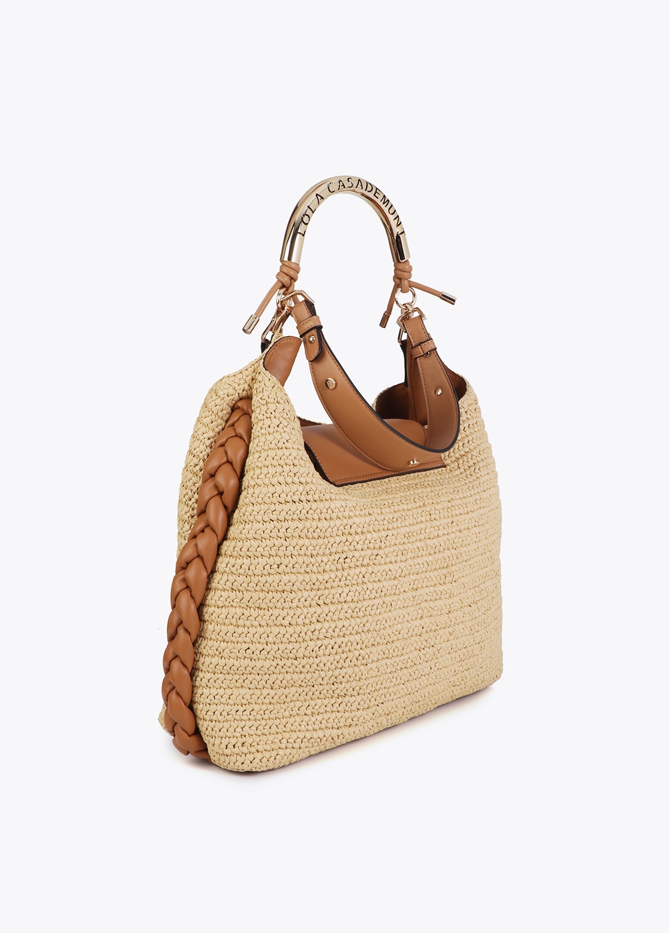 Lola Casademunt Shopper Bag Combined Rattan Effect