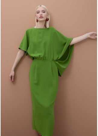 Lola Casademunt Kleid mit asymmetrischem Ärmel - Grün