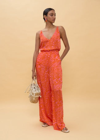 Lola Casademunt gemusterte Hose - Pink-Orange