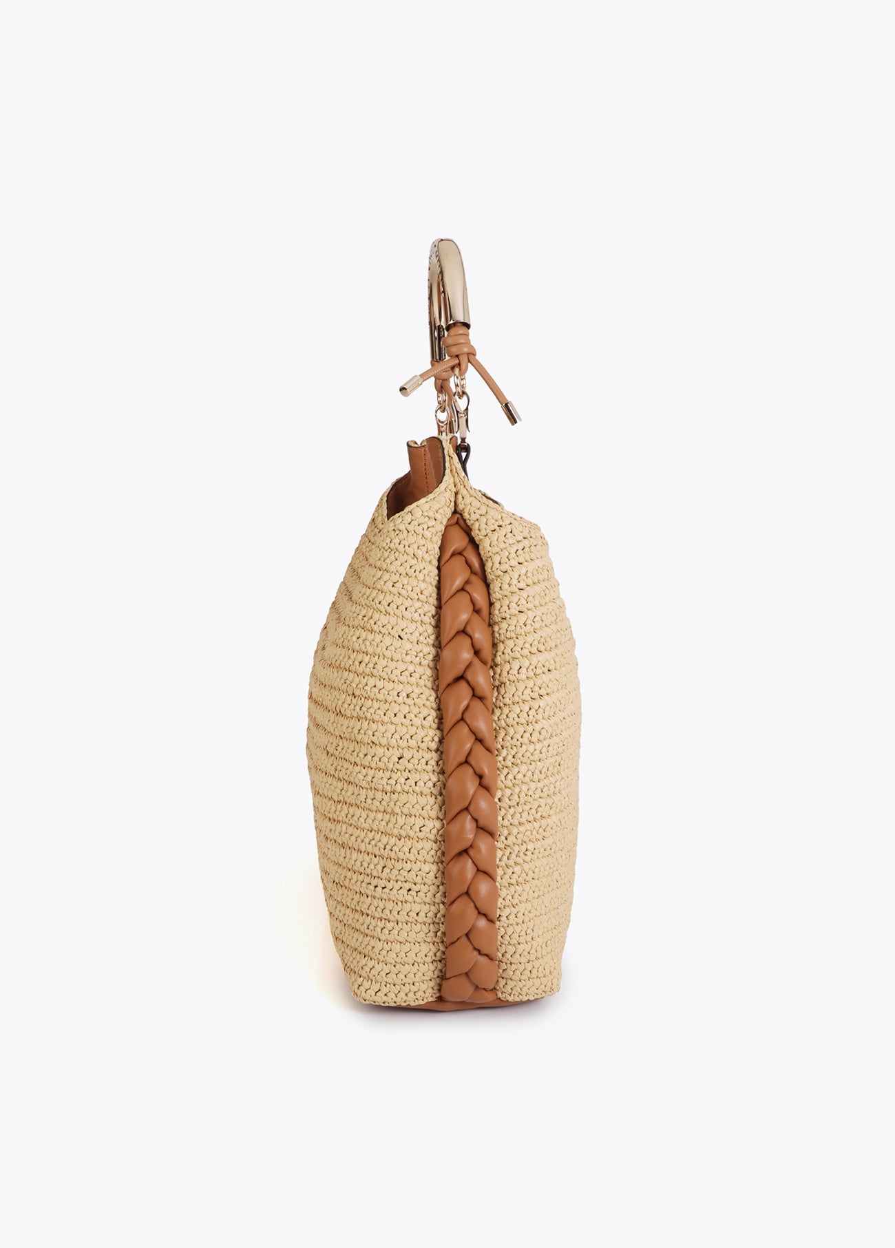 Lola Casademunt Shopper Bag Combined Rattan Effect