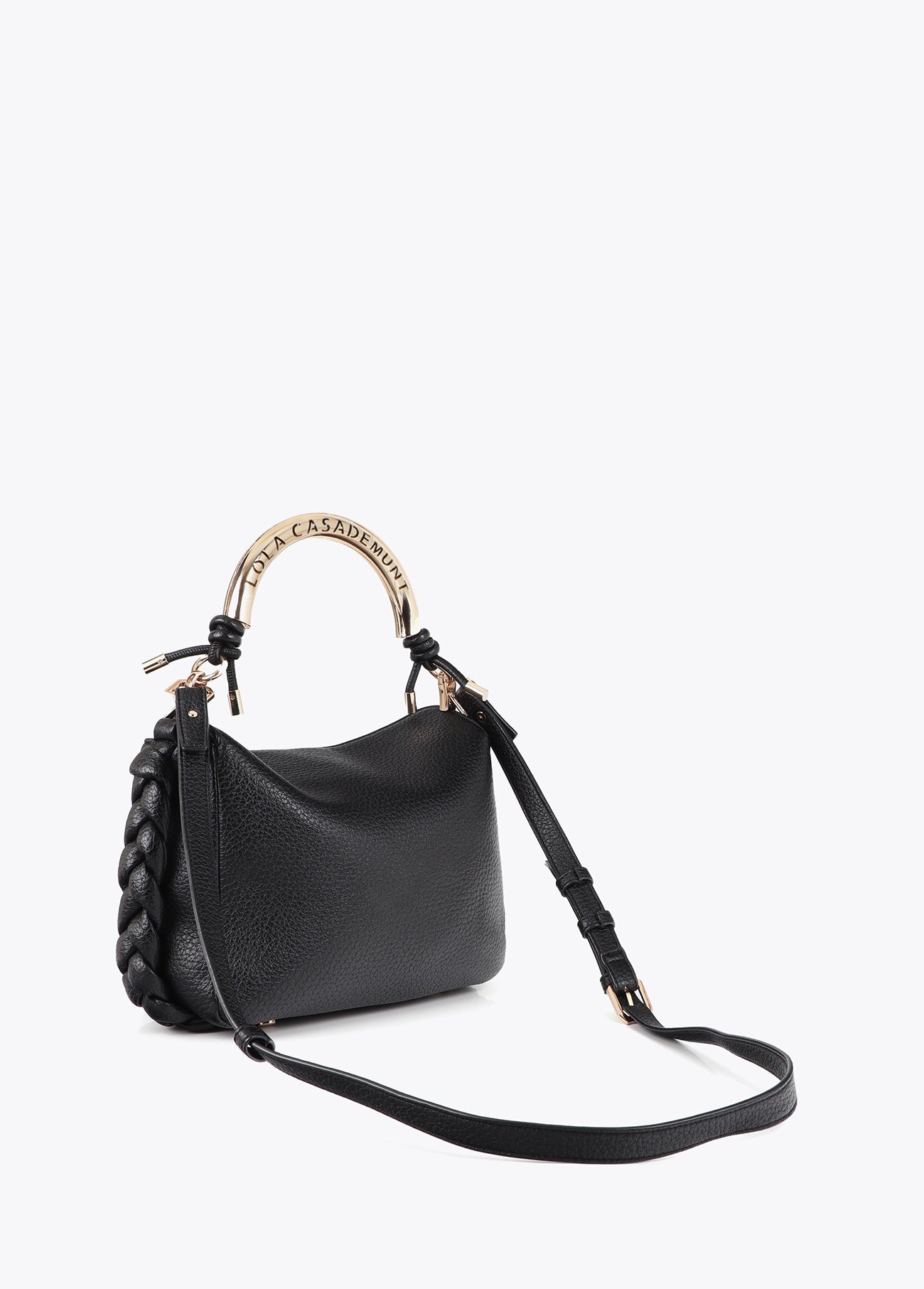 Lola Casademunt Crossbody Bag with Perforated Metal Handle