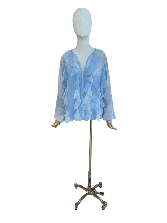 Charlotte Sparre Rüschenbluse hellblau mit Top