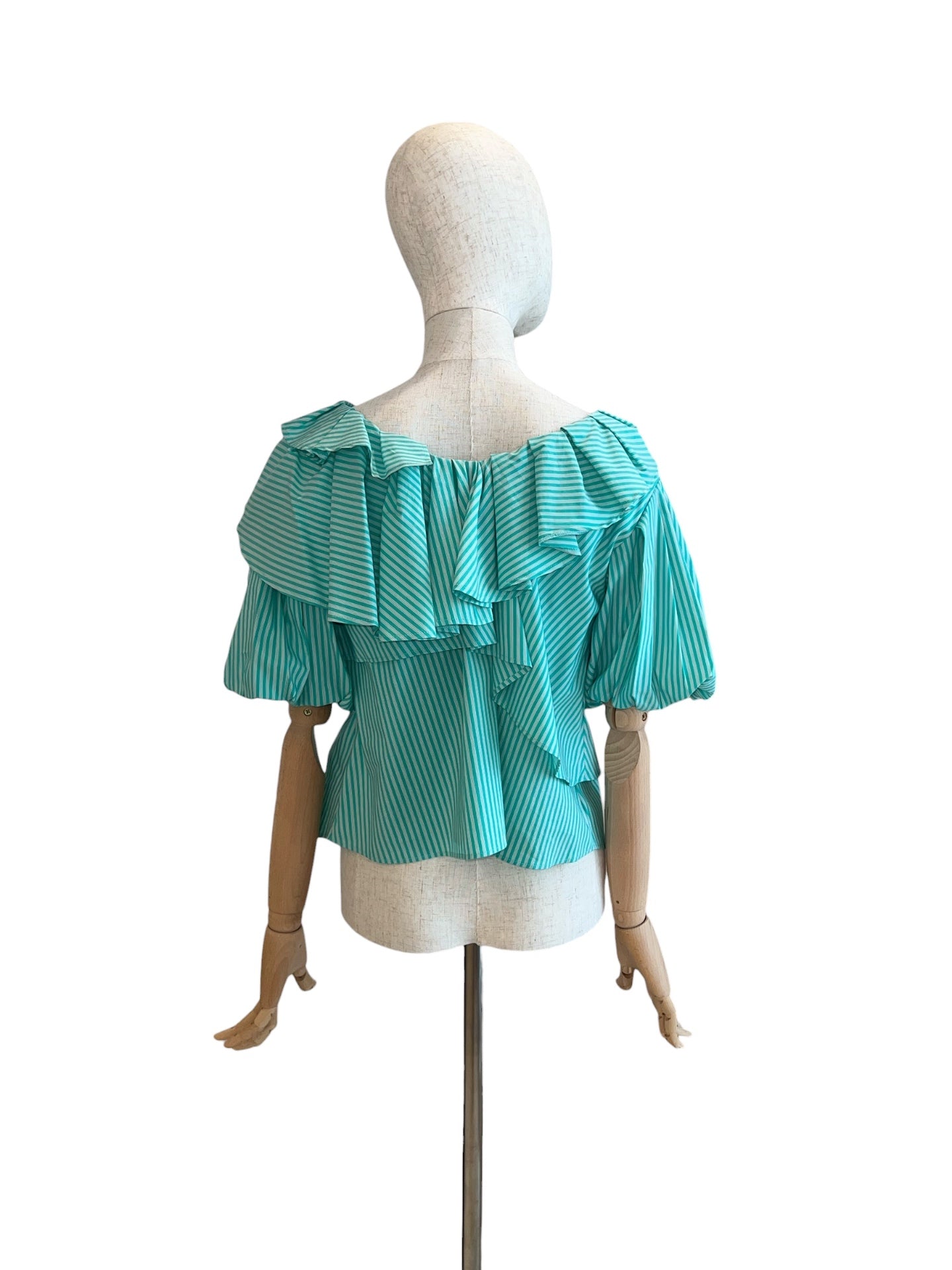 Zanetti ZC8096 Bluse Dunkel Aqua-Grün