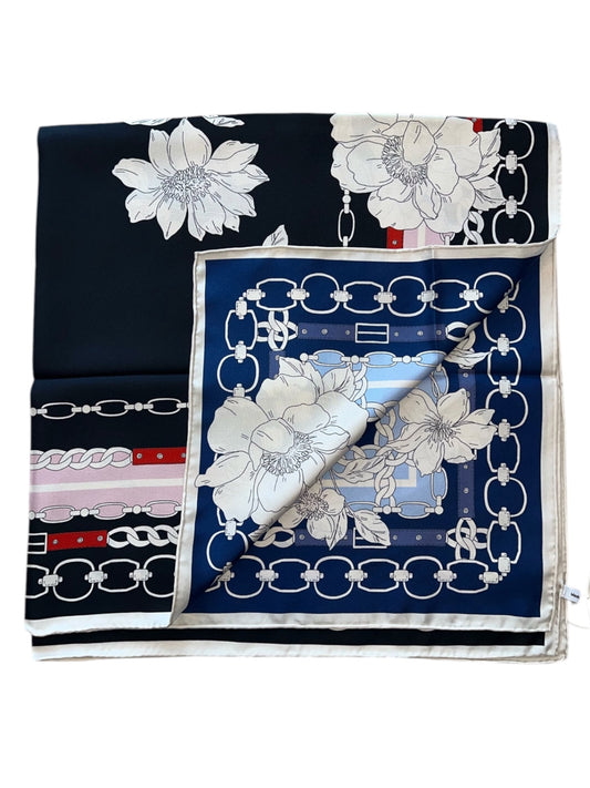 Charlotte Sparre Seidentuch schwarz/blau
