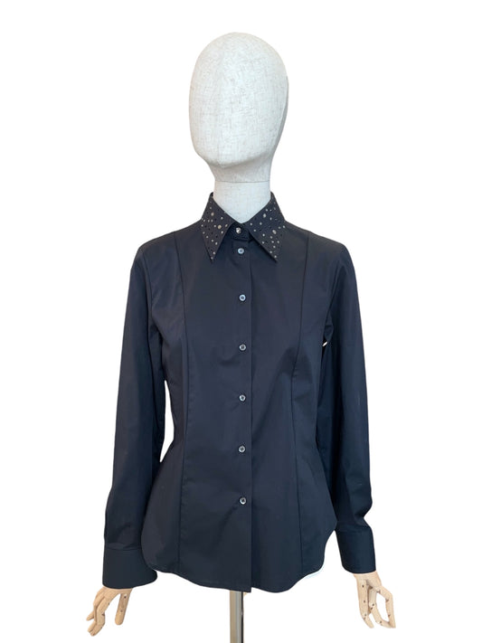 Zanetti 1965 Bluse mit Strasskragen