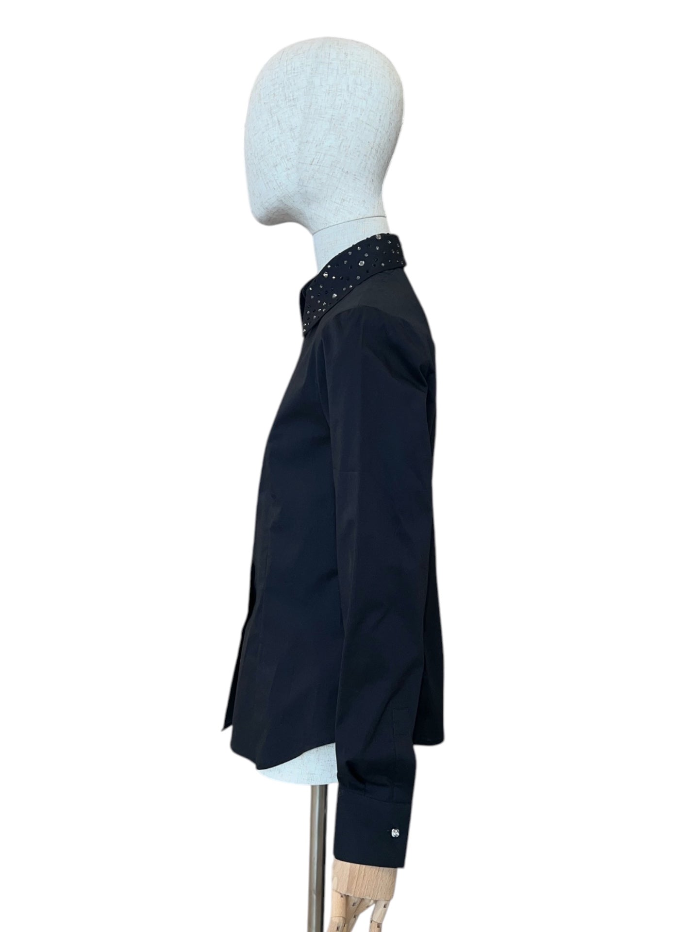 Zanetti 1965 Bluse mit Strasskragen