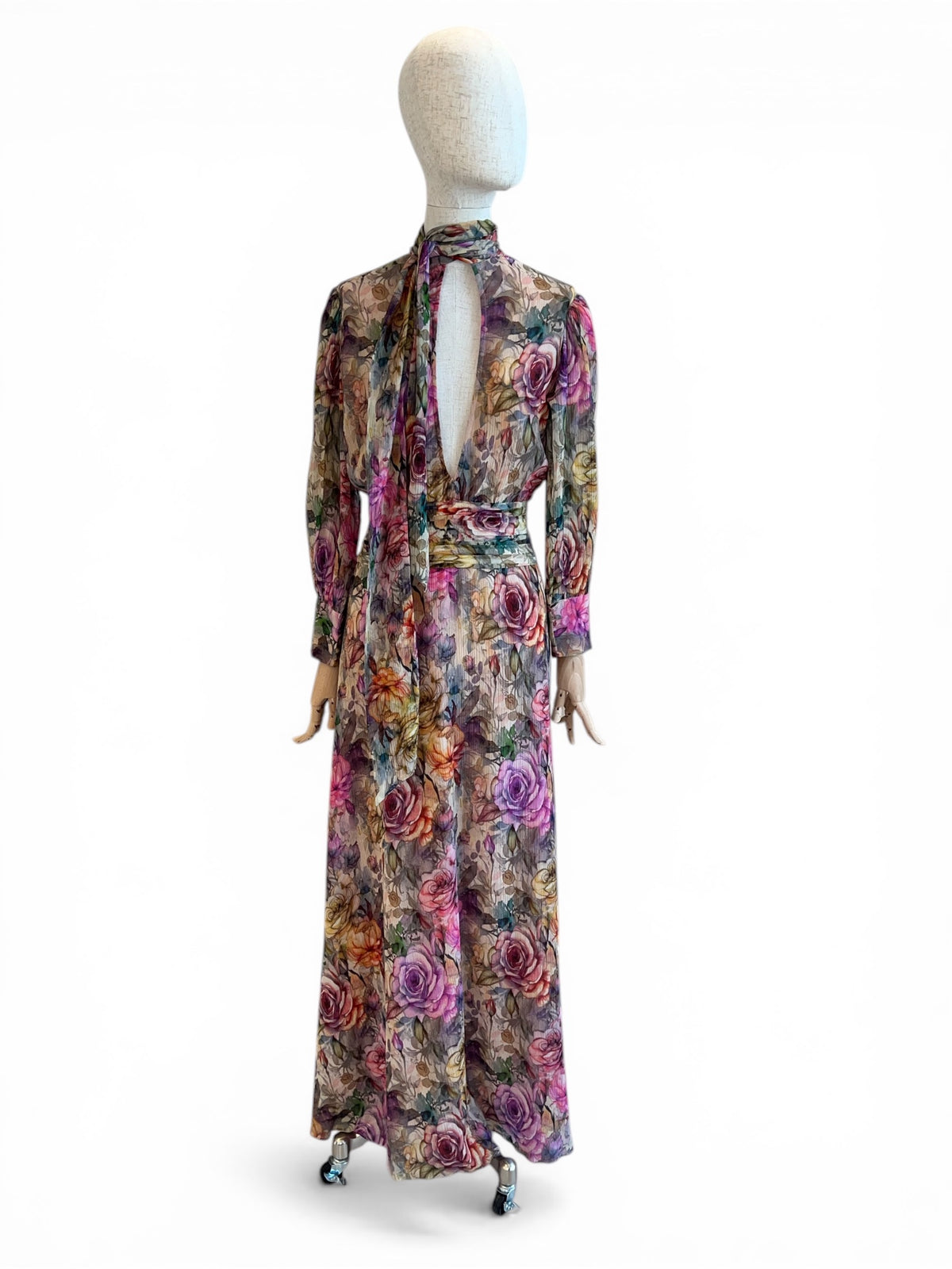Barbara Rizzi Seidenkleid mit Schluppe