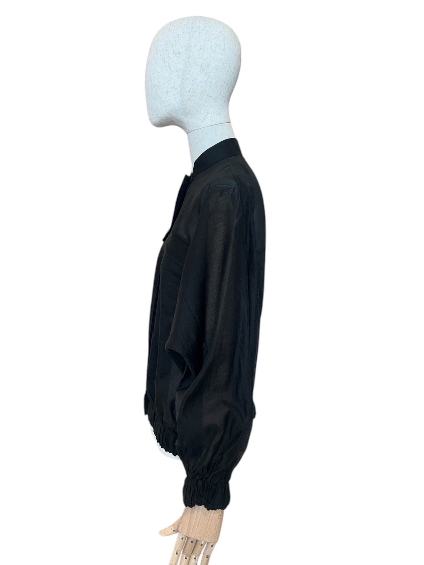 Zanetti E8178 Blouson Bluse Schwarz