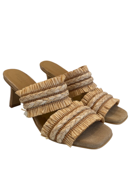 Angulus Absatzsandale mit Raffia natur-raffia/kamel
