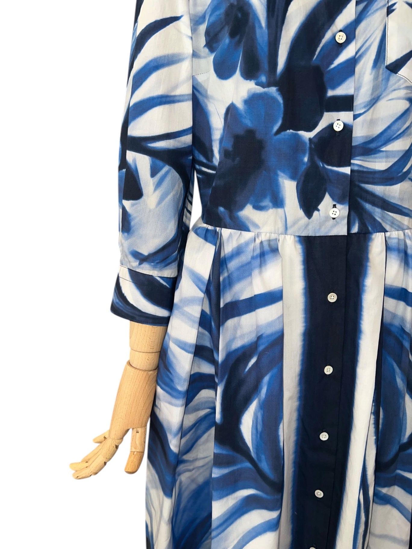 Sara Roka Blusenkleid NIDINA Indigo Palms