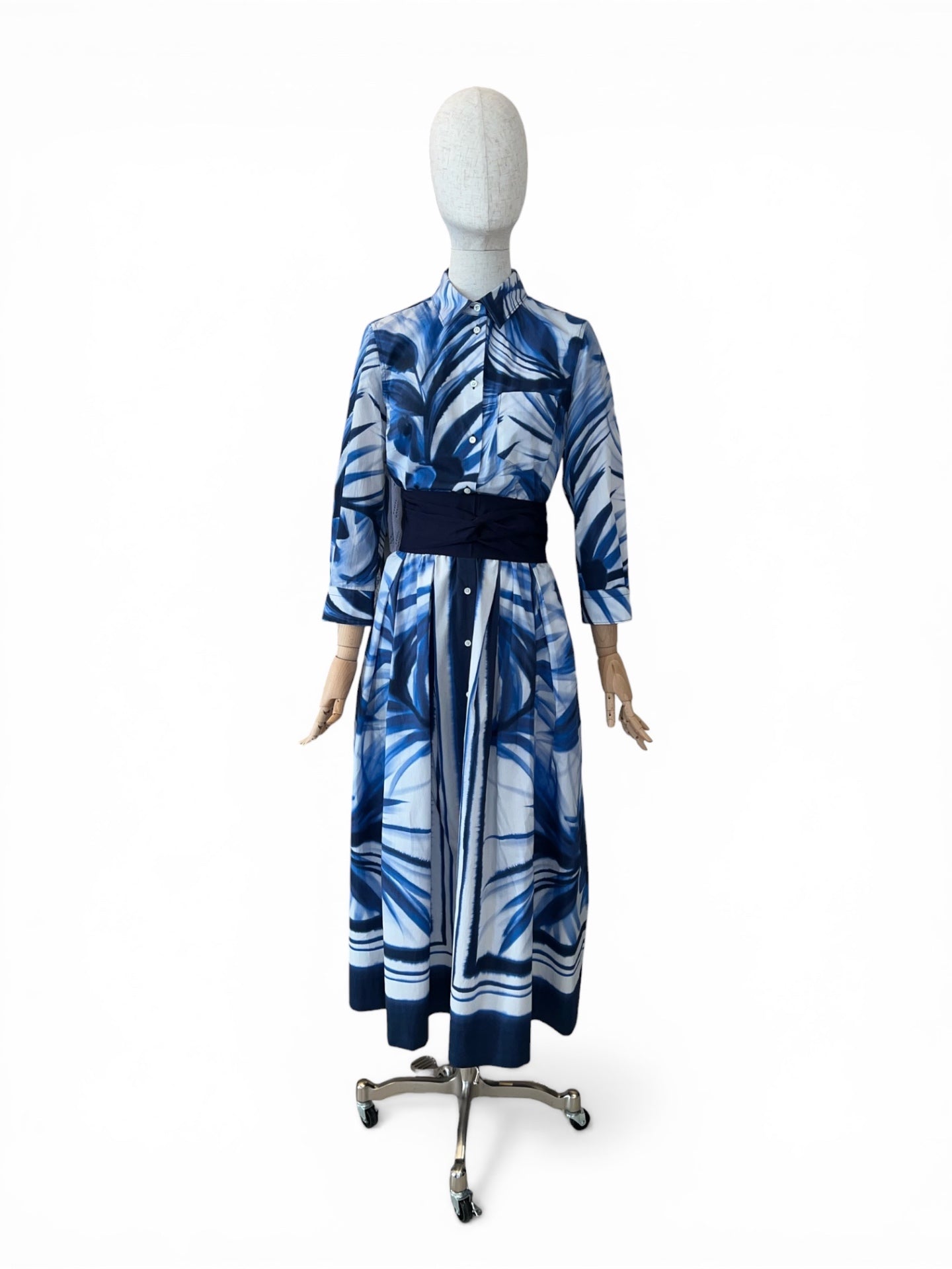 Sara Roka Blusenkleid NIDINA Indigo Palms