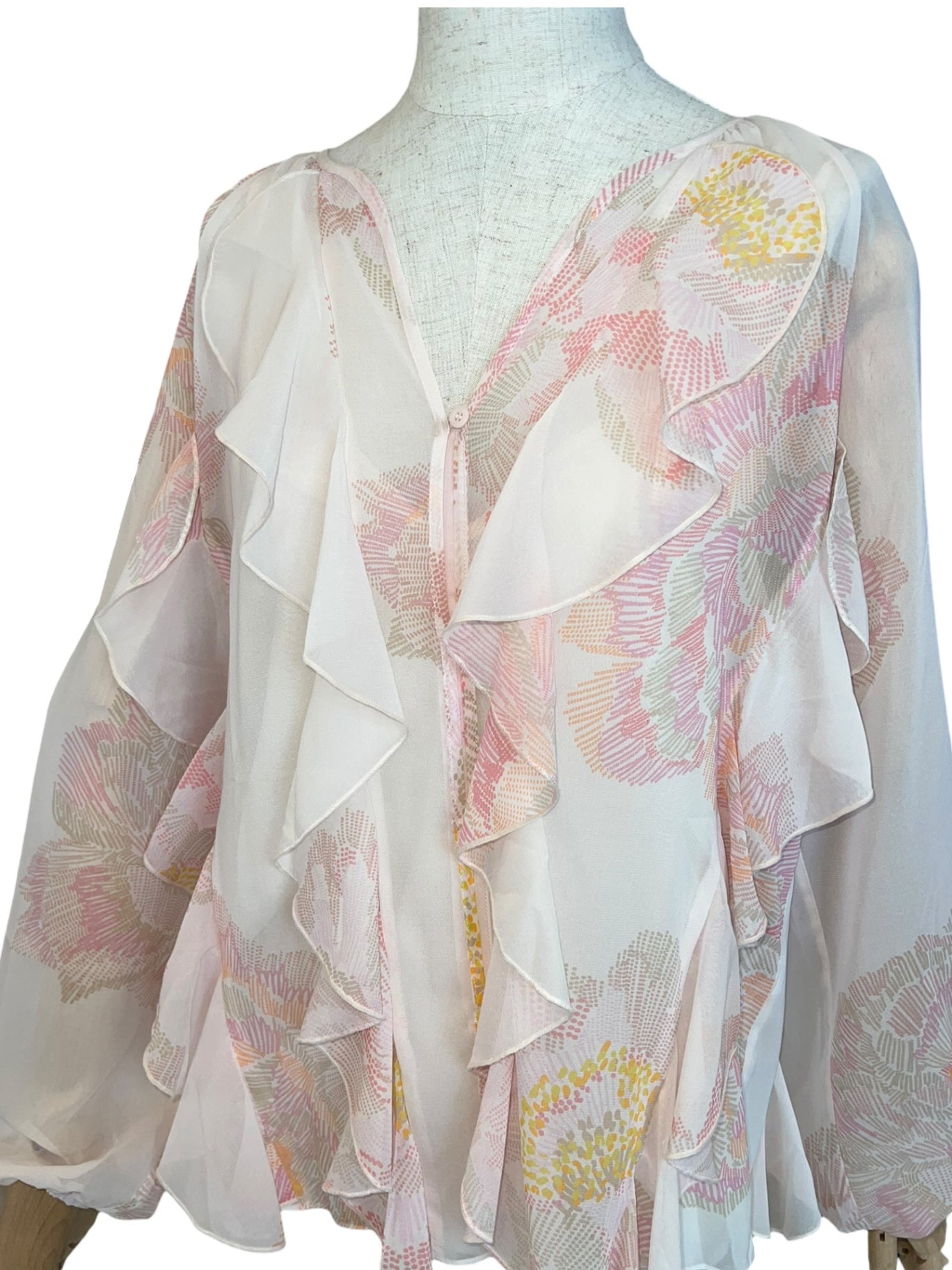 Charlotte Sparre Rüschenbluse Rosa mit Top