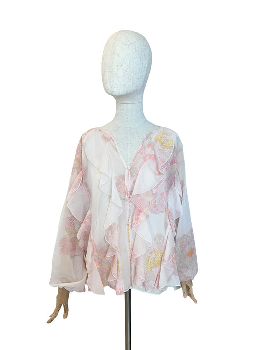 Charlotte Sparre Rüschenbluse Rosa mit Top