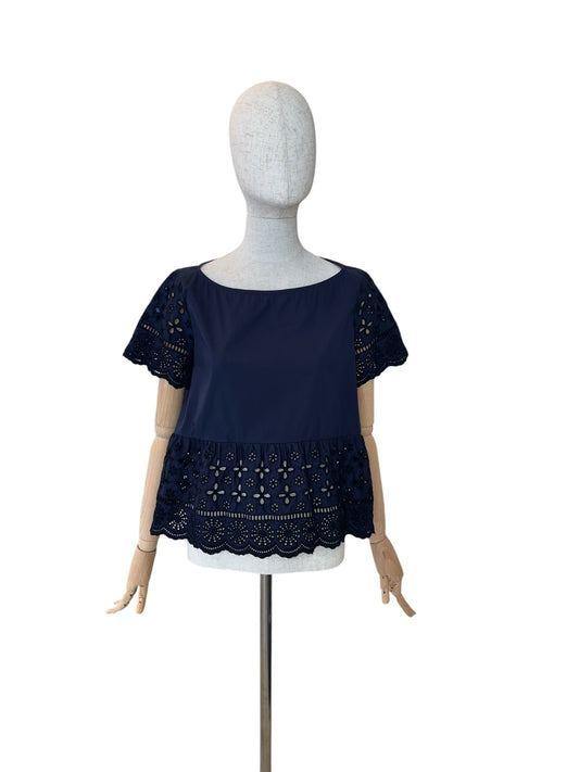 Pre-Loved Seventy Bluse mit Stickerei