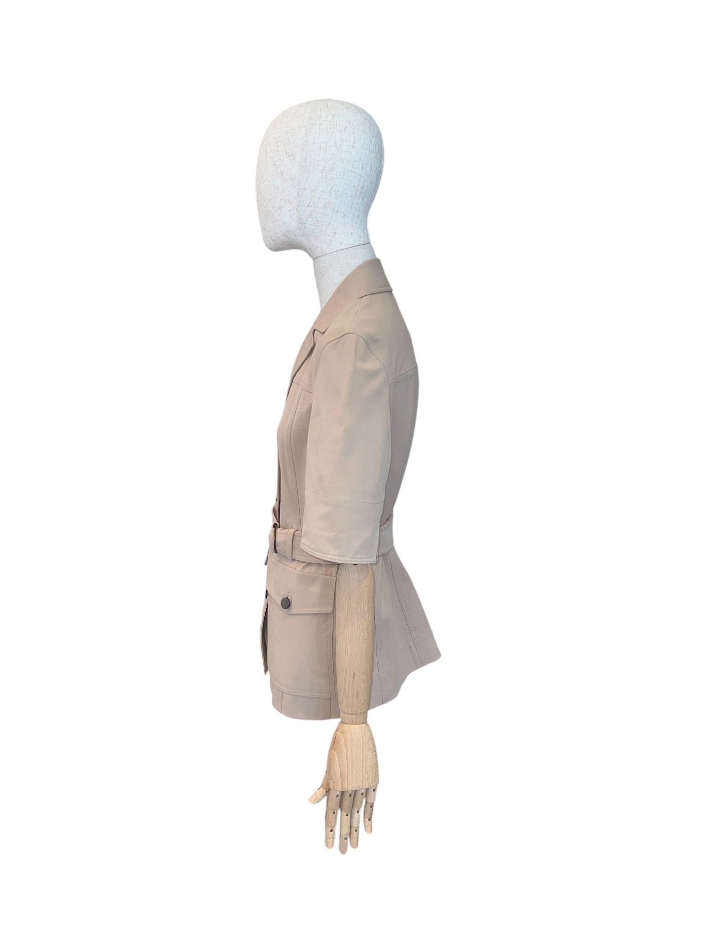 Pre-Loved Akris Punto Kurzarm-Jacke mit Gürtel