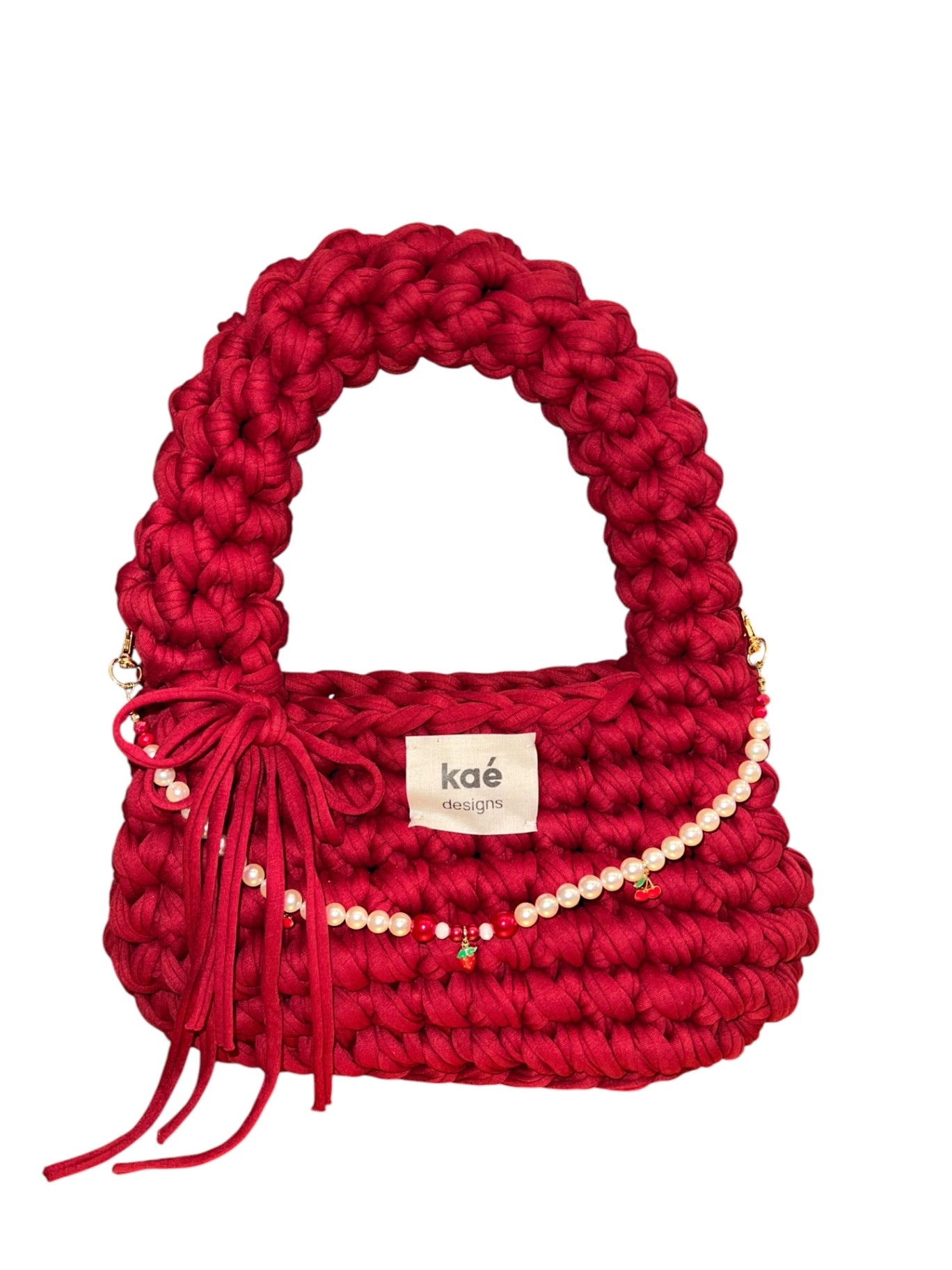 kaé designs Tasche mit Echtperlen-Kette