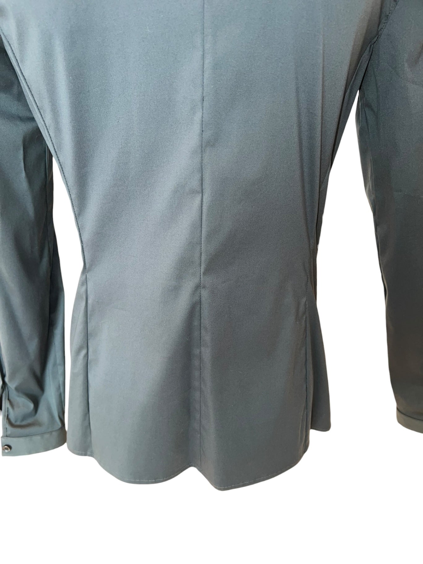 Pre-Loved Akris asymmetrische Plissee-Bluse Petrol