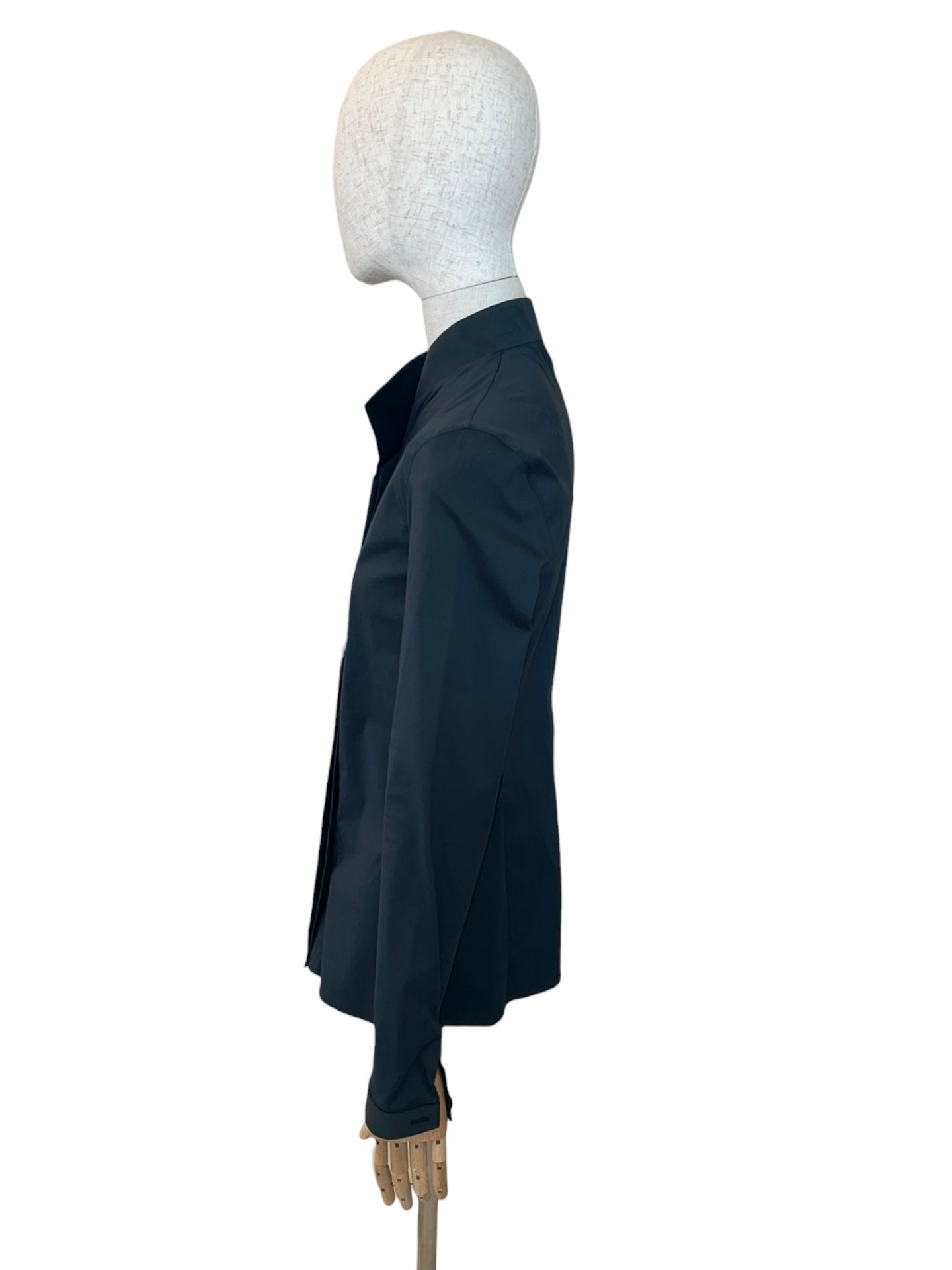 Pre-Loved Akris asymmetrische Plissee-Bluse Petrol
