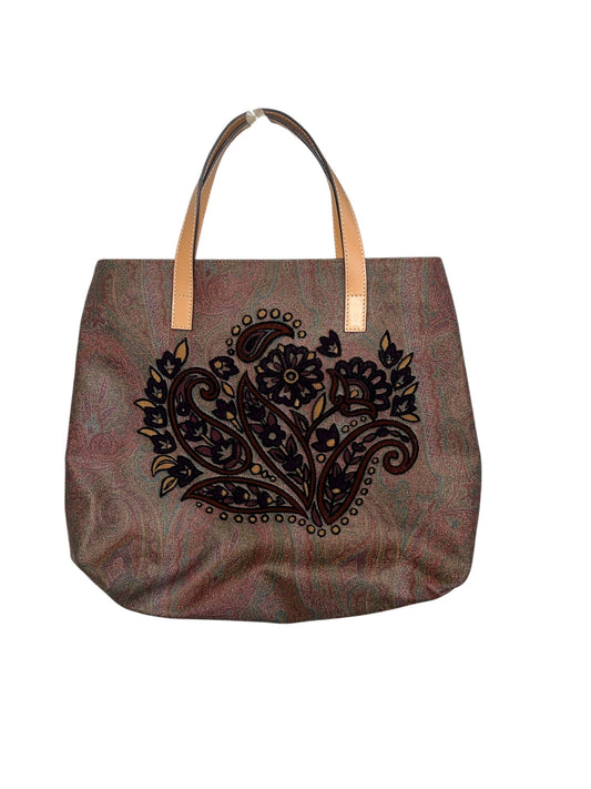 Pre-Loved Etro Tote Bag Multicolor mit Paisley-Jacquard