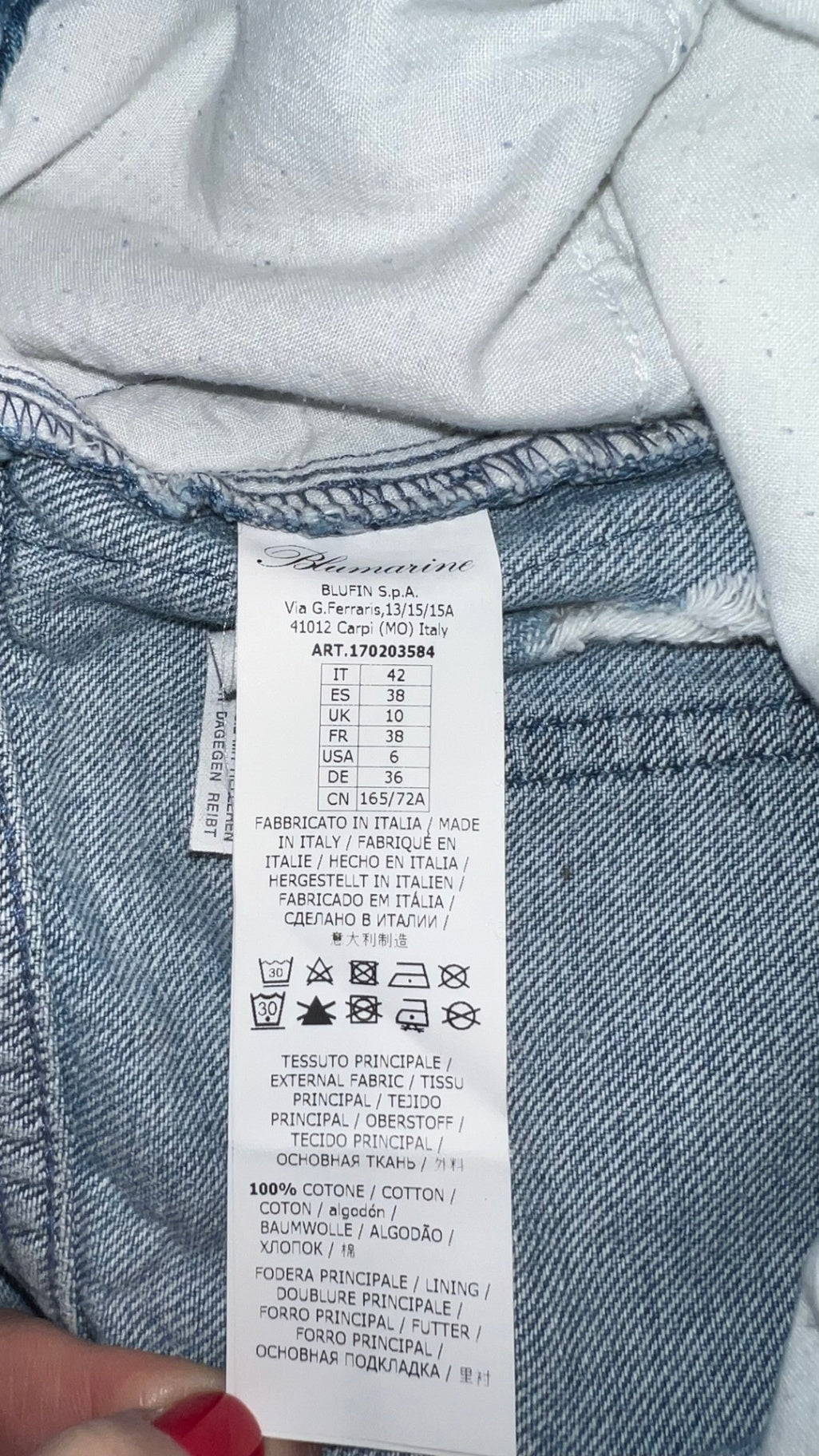 Pre-Loved Blumarine Lace Trim Jeans