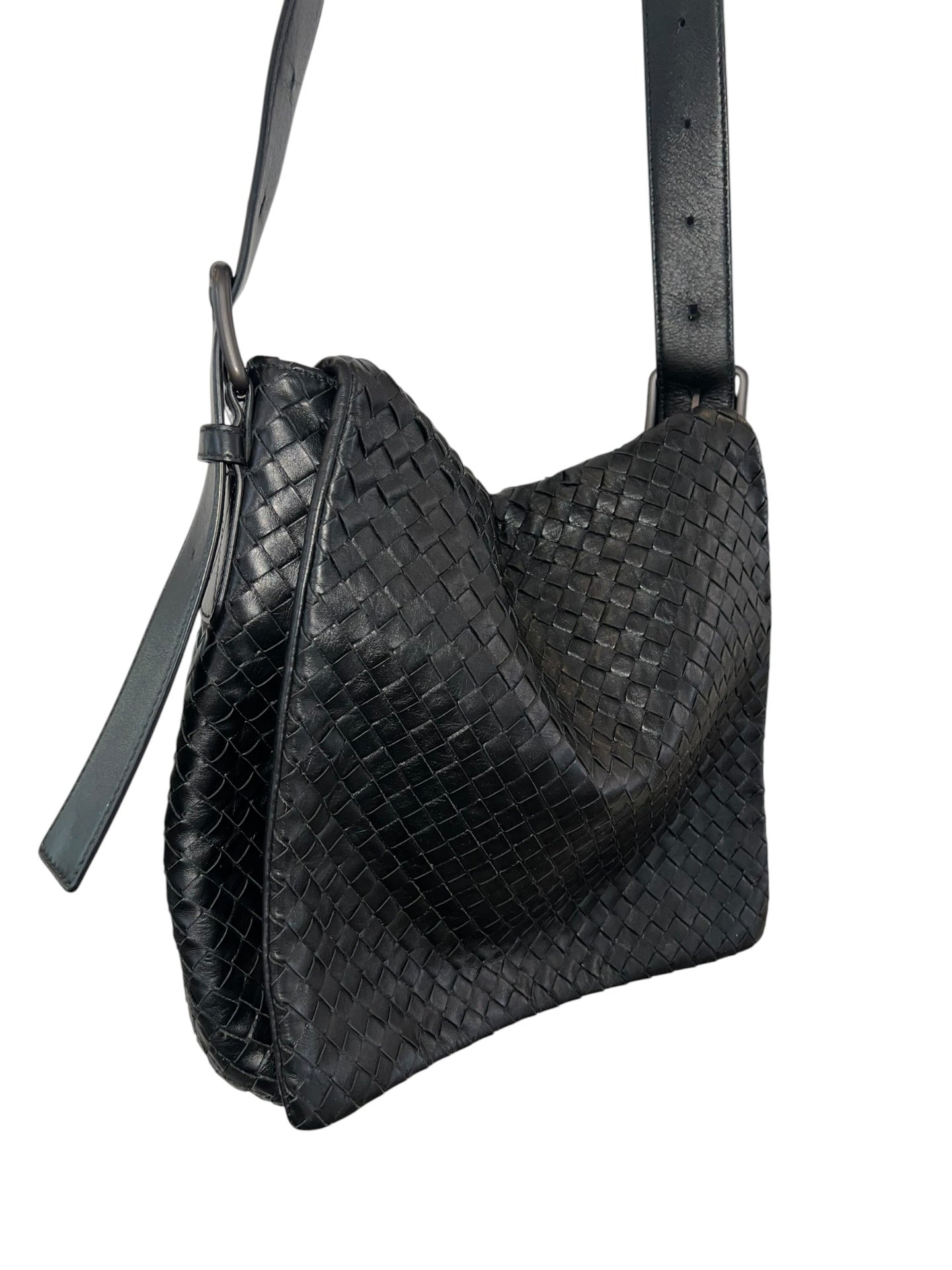 Pre-Loved Bottega Veneta Intrecciato Messenger Bag