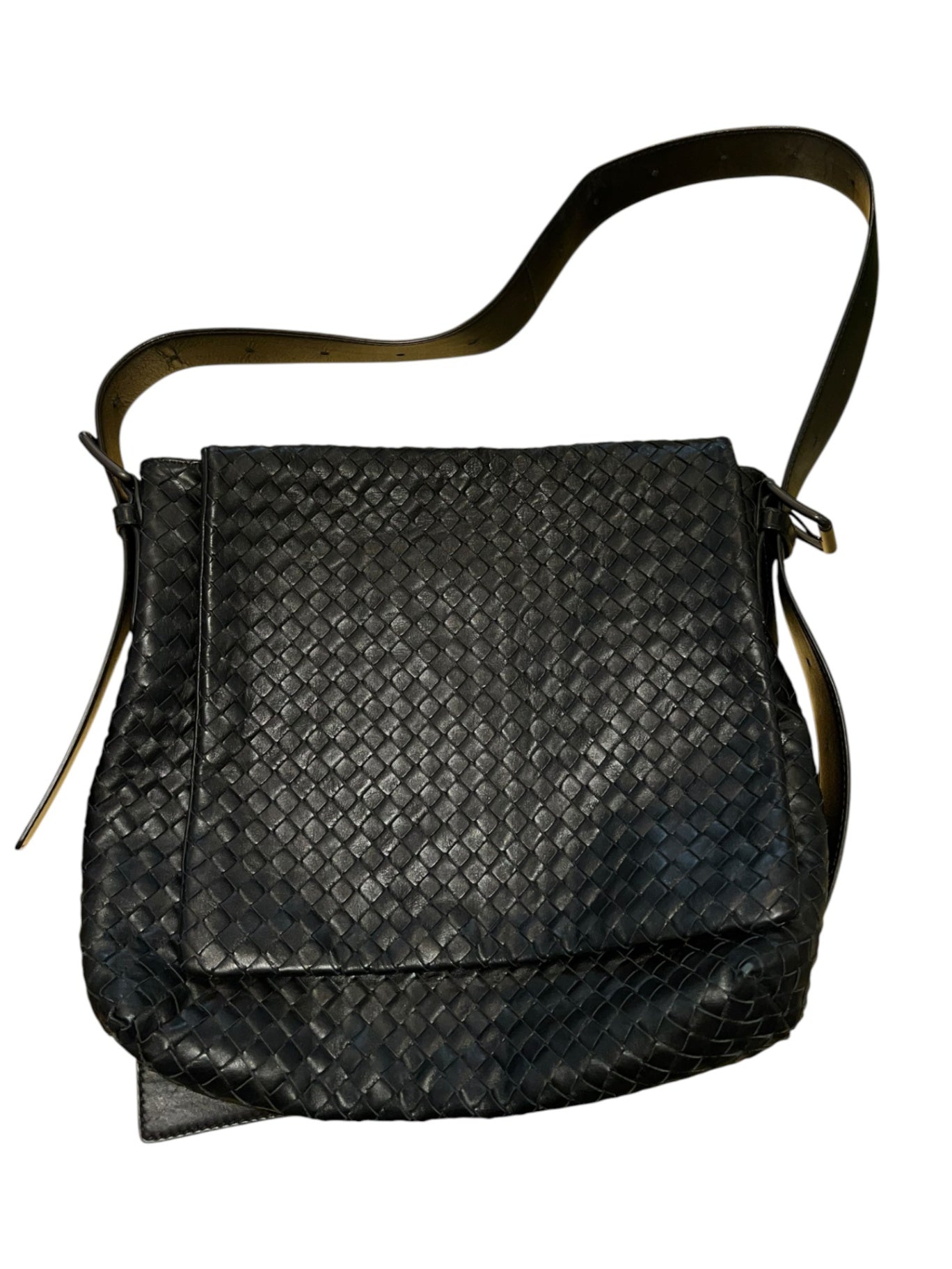Pre-Loved Bottega Veneta Intrecciato Messenger Bag