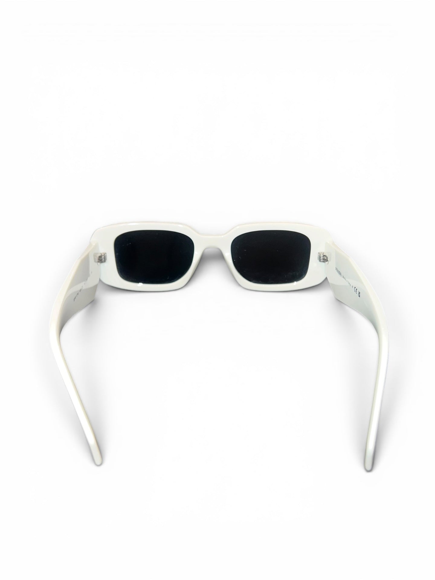 Pre-Loved Prada SYMBOLE Sonnenbrille in Talc White