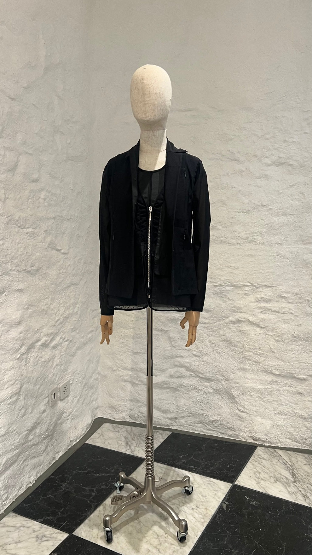 Pre-Loved Uli Schneider Transparentes Front-Zip Gilet