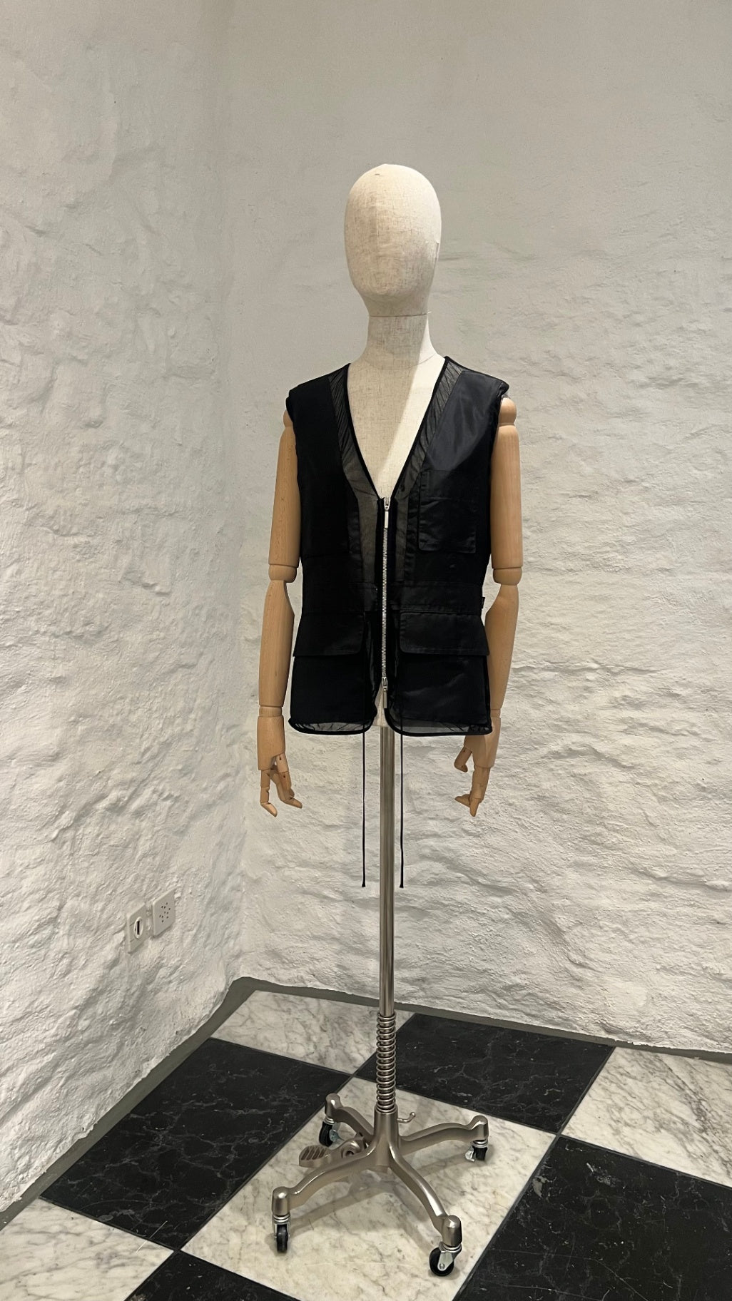 Pre-Loved Uli Schneider Transparentes Front-Zip Gilet