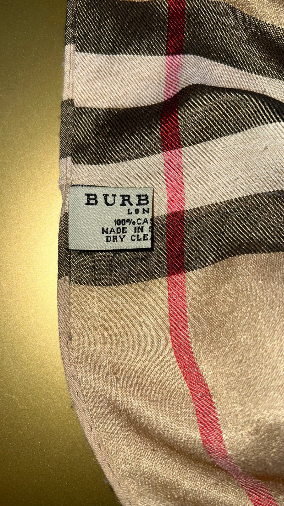 Pre-Loved Burberry Kaschmir-Schal Nova Check Beige