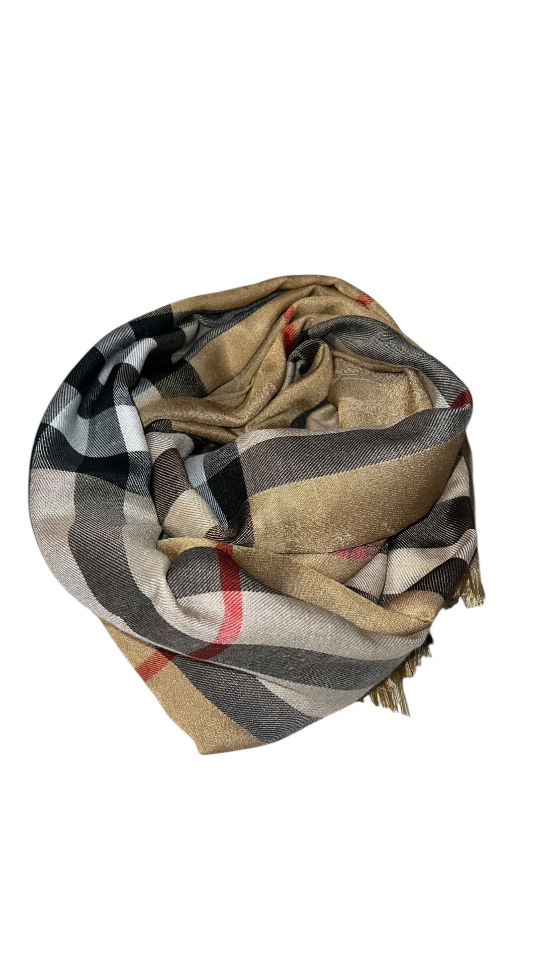 Pre-Loved Burberry Kaschmir-Schal Nova Check Beige