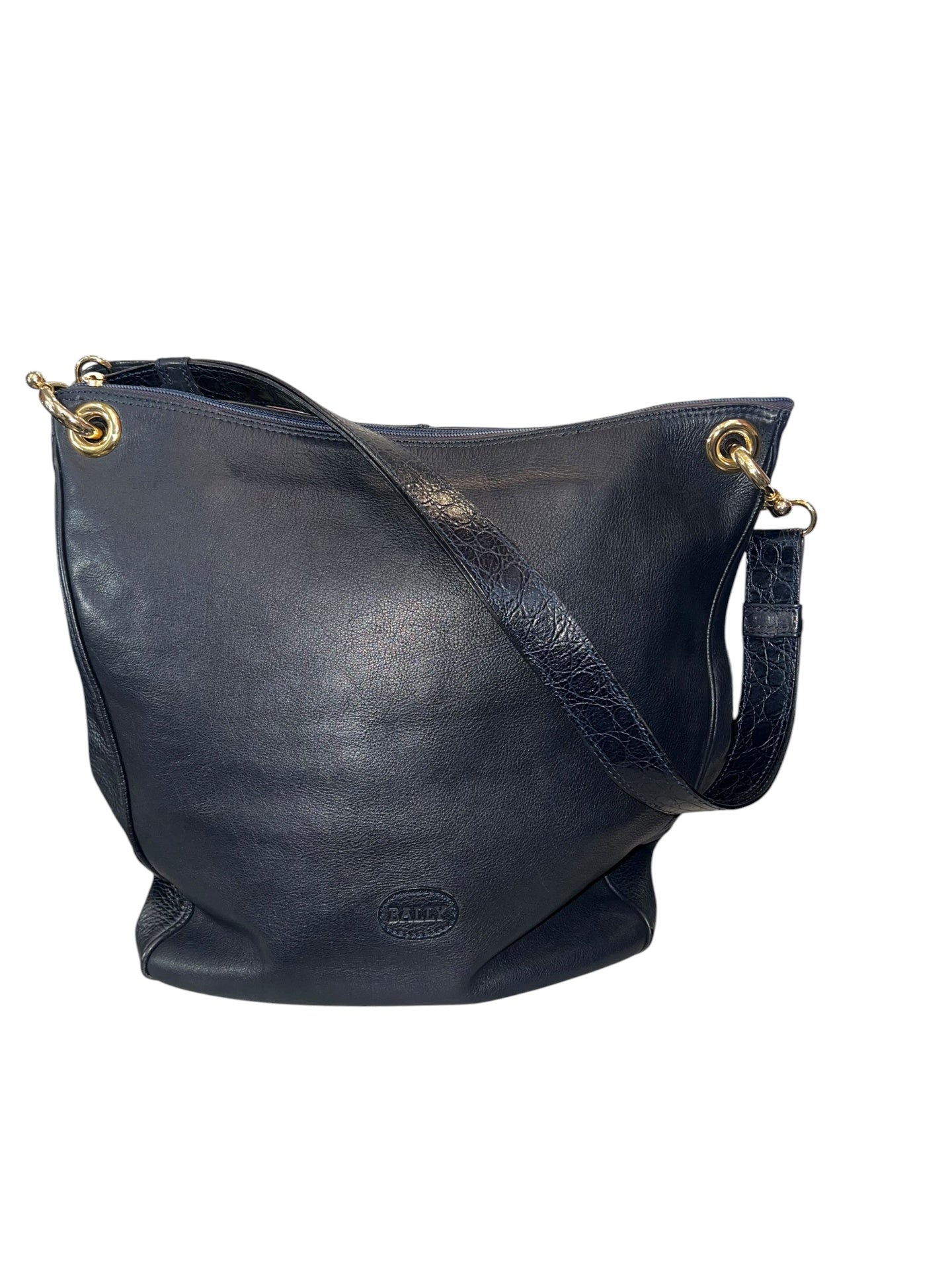 Pre-Loved BALLY Vintage Hobo-Bag navy