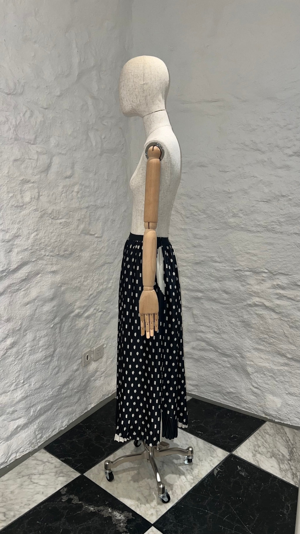 Pre-Loved Dries van Noten Plissé-Rock Polka Dot