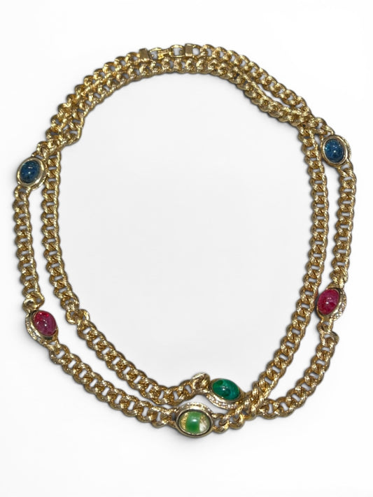 Pre-Loved Grossé Vintage Cabochon-Kette Gold