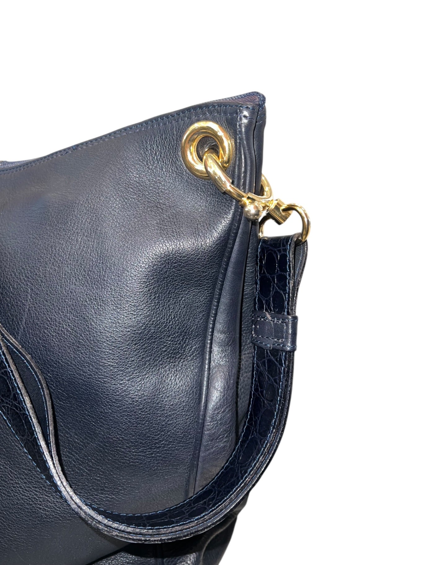 Pre-Loved BALLY Vintage Hobo-Bag navy