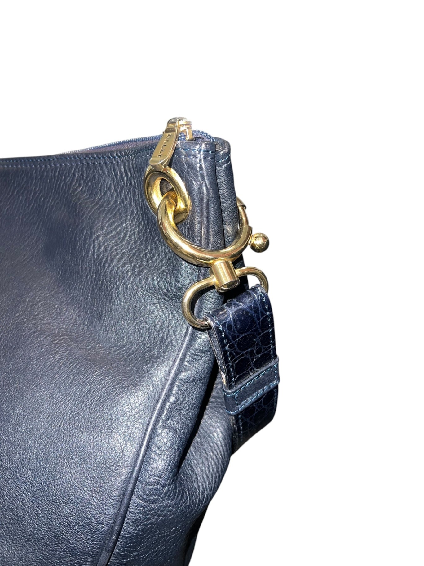 Pre-Loved BALLY Vintage Hobo-Bag navy
