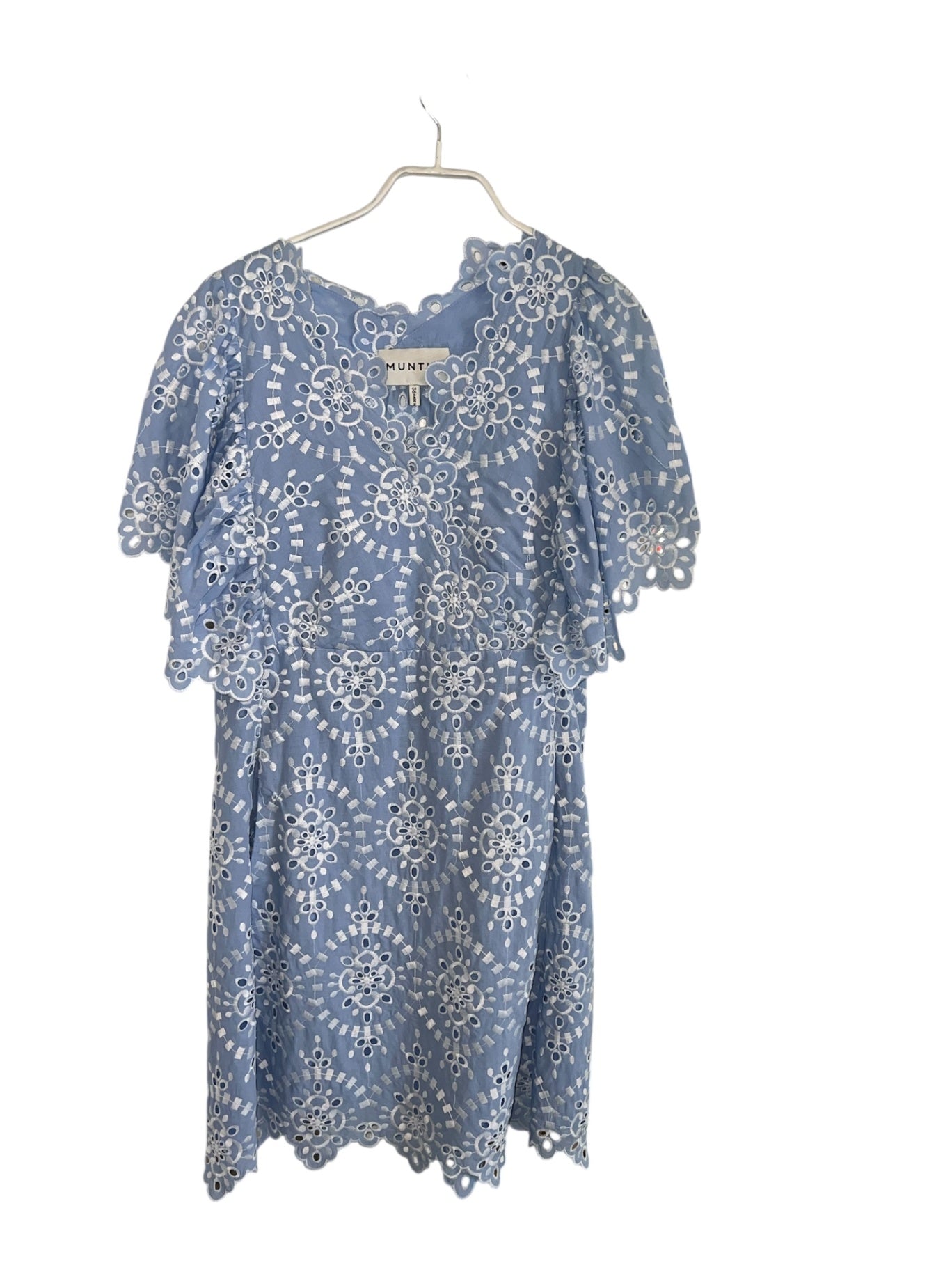 Pre-Loved Munthe Broderie-Kleid Hellblau