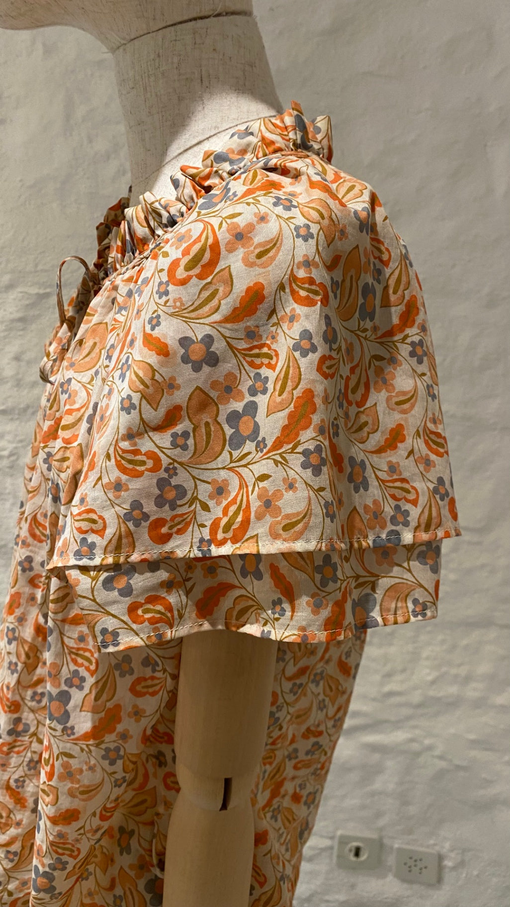Pre-Loved Zanetti 1965 Volantbluse mit Floral-Print