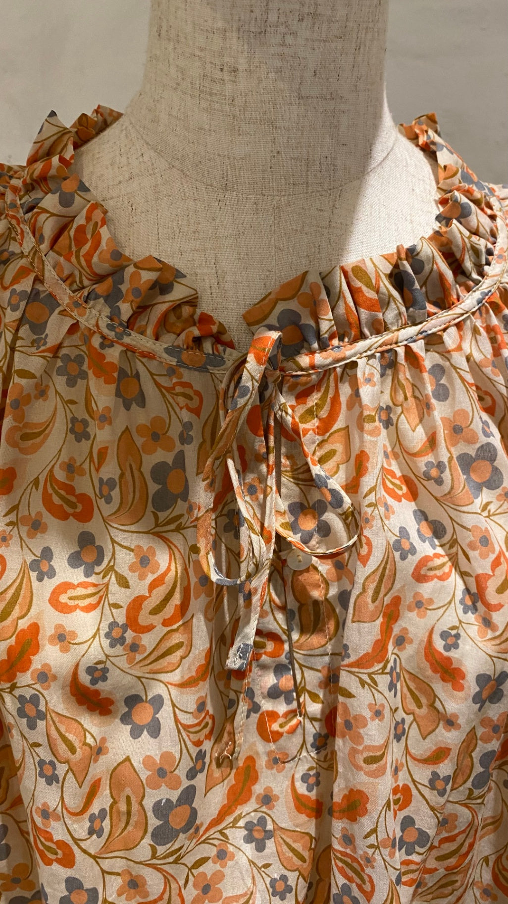 Pre-Loved Zanetti 1965 Volantbluse mit Floral-Print
