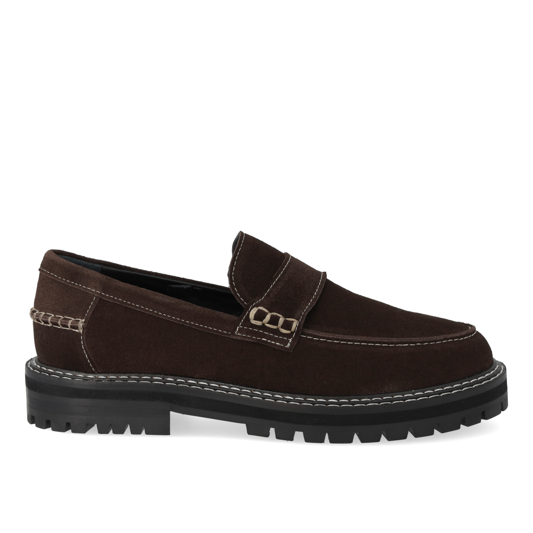 Angulus Penny Loafer Dunkelbraun