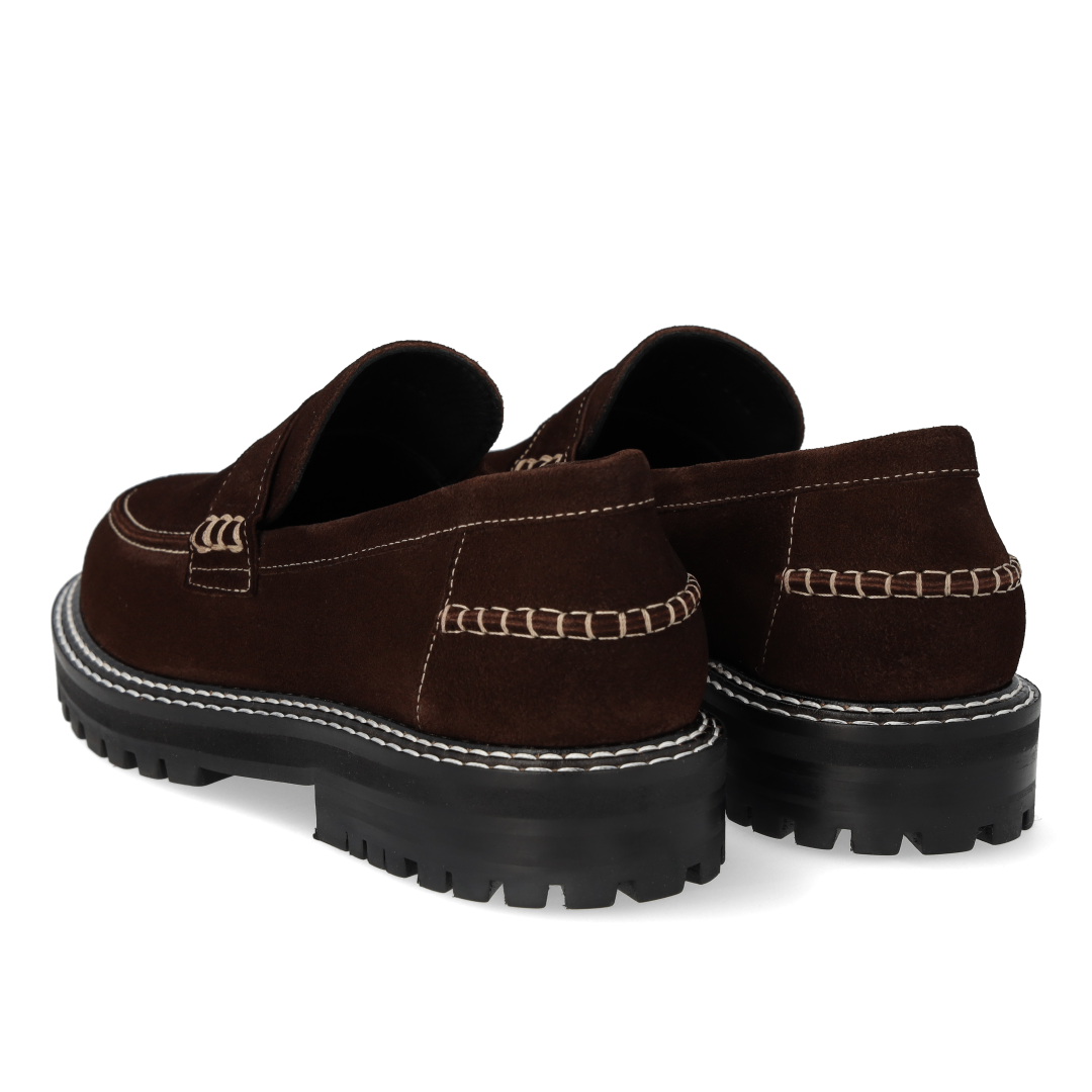 Angulus Penny Loafer Dunkelbraun